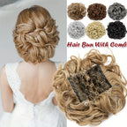 Short Combs Messy Curly Dish Hair Bun Extension Easy Stretch Hair Combs Clip In Ponytail Extension Scrunchie Chignon Tray Ponytail Hairpieces