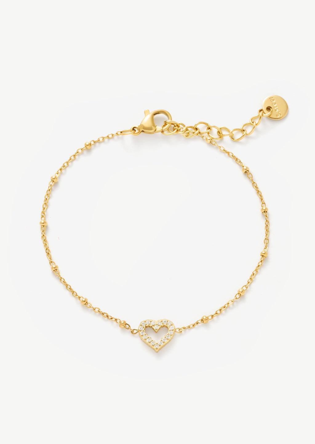 Pave Heart Bracelet