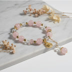 Natural rose quartz & natural white quartz