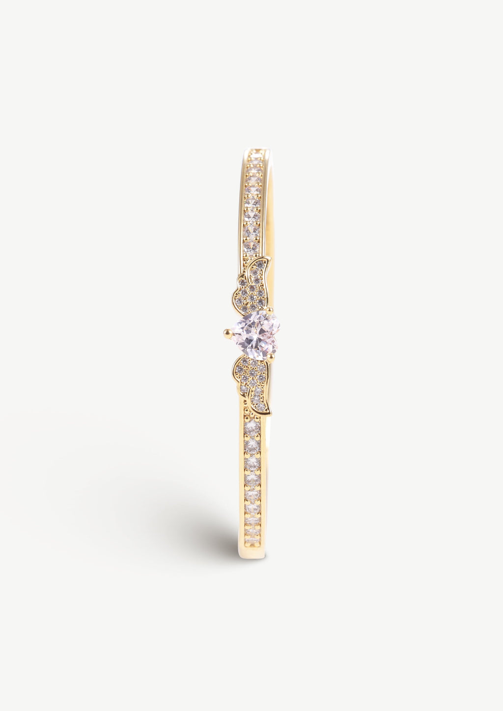 Heart Wings Bangle Bracelet