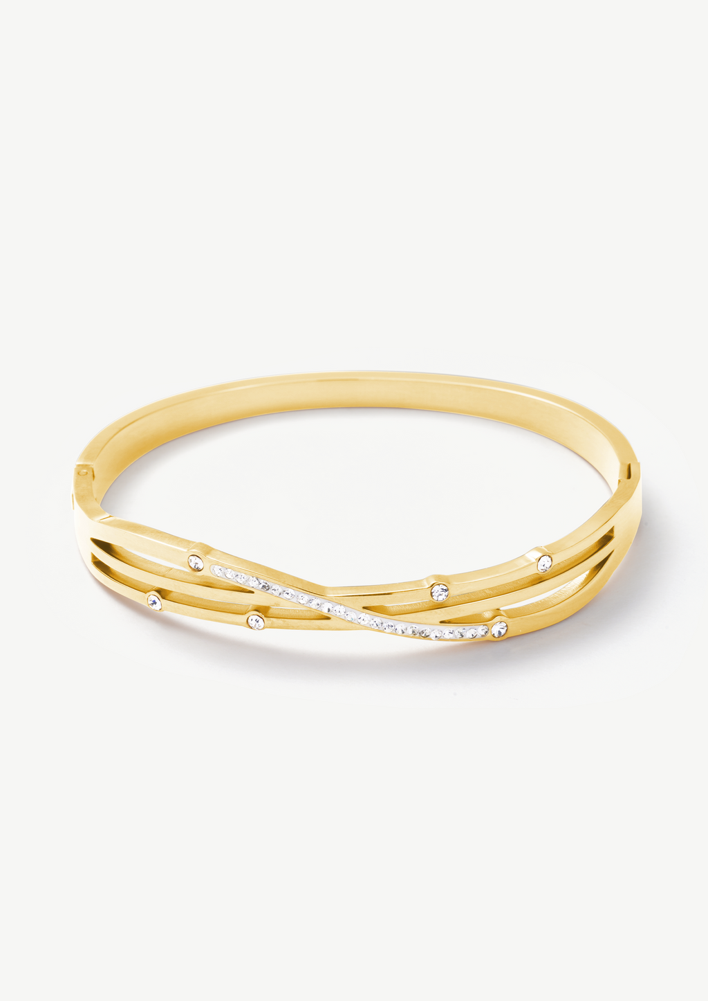 Pave Crossover Bangle