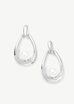 Droplet Pearl Drop Earrings