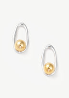 Two-Tone Hoop Earrings
