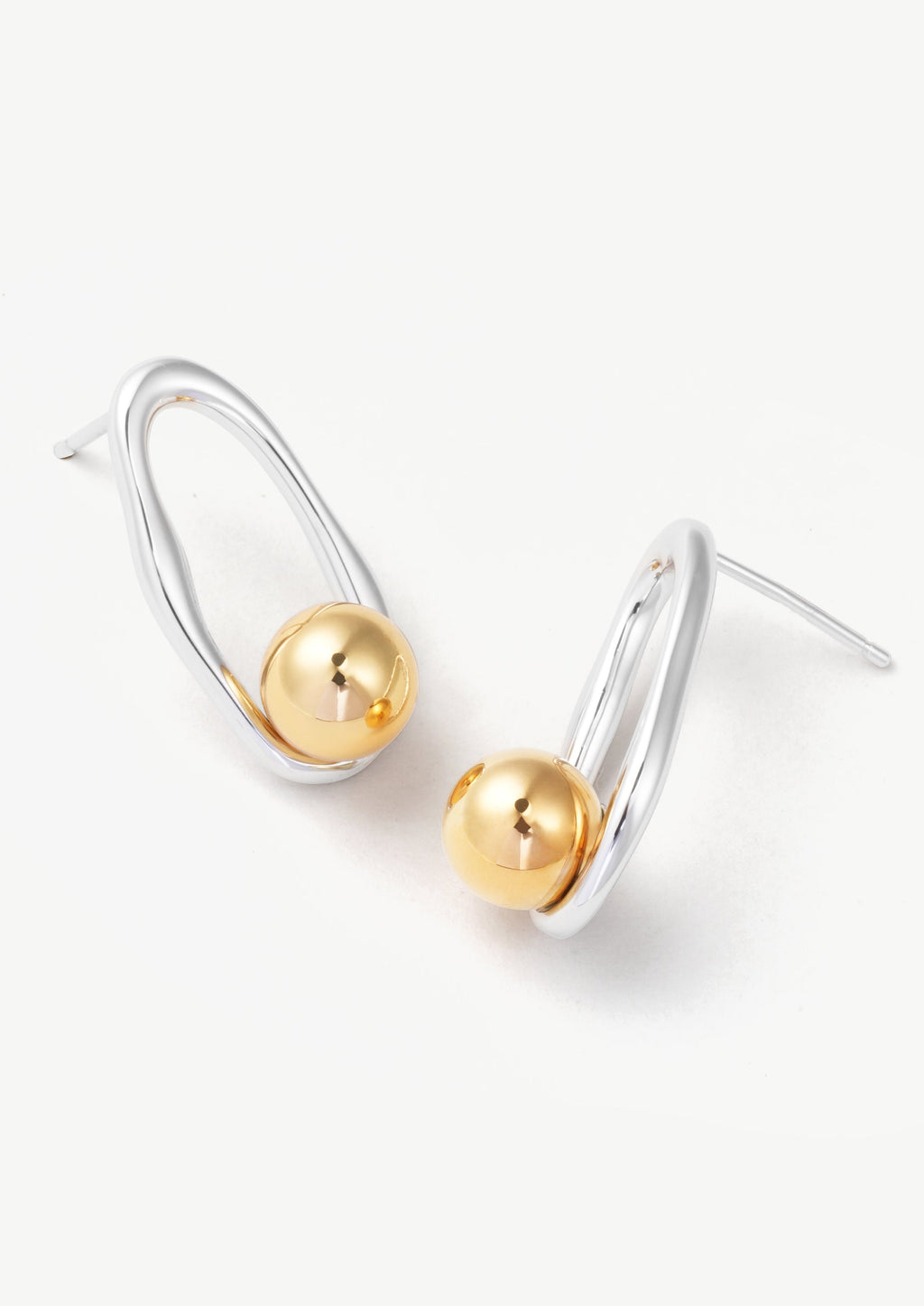 Two-Tone Hoop Earrings