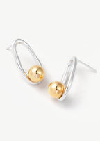 Two-Tone Hoop Earrings