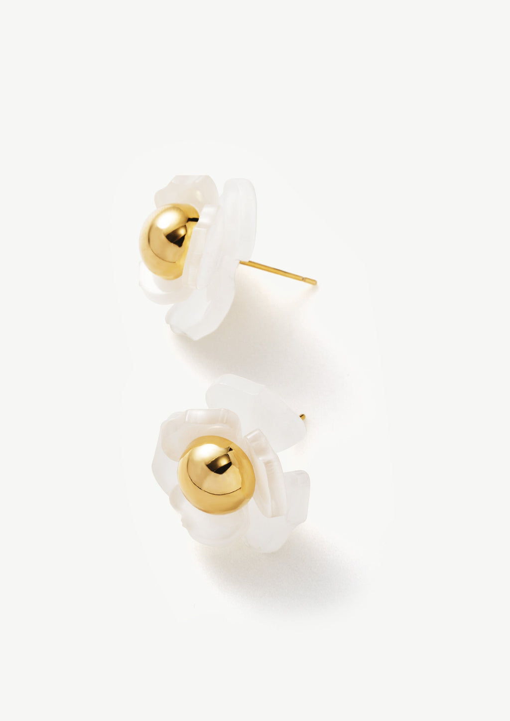 Flower Translucent Gold Earrings