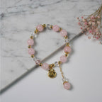 Natural rose quartz & natural white quartz