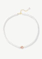 Crystal Pearl Beaded Necklace