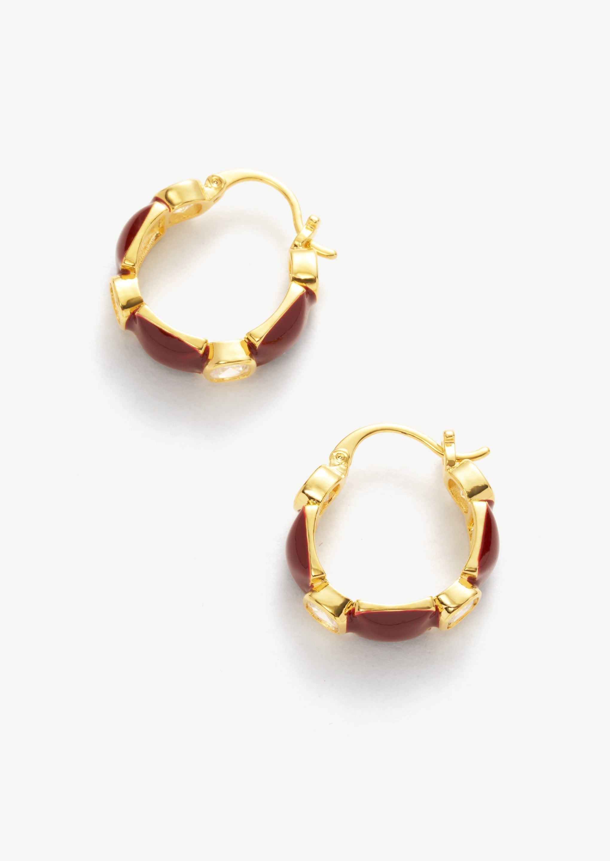 Contrast Color Hoop Earrings