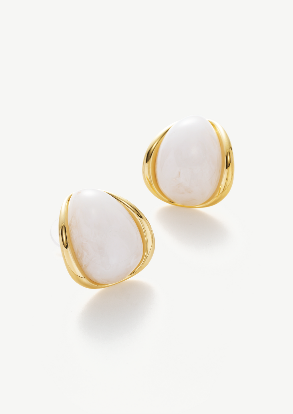 Wrapped Oval Stud Earrings