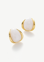 Wrapped Oval Stud Earrings