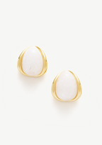 Wrapped Oval Stud Earrings
