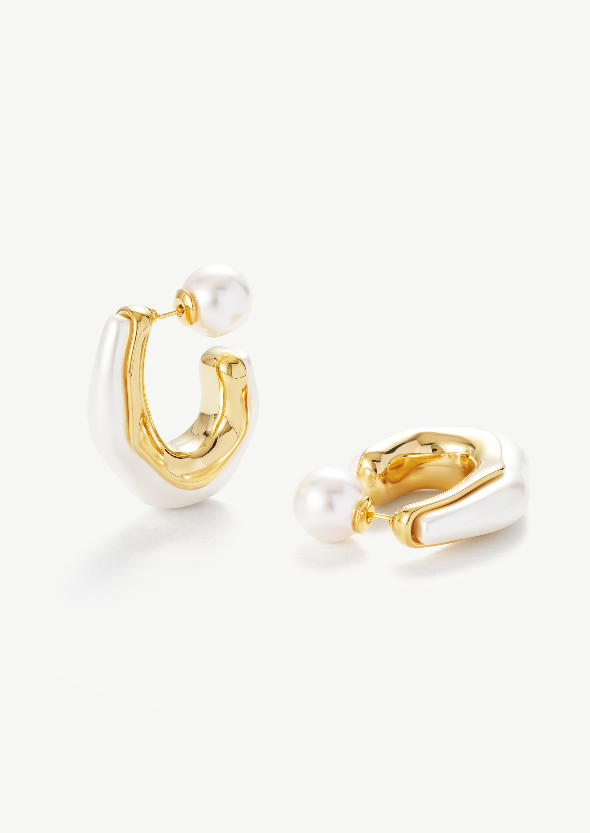 Pearl Hoop Statement Earrings