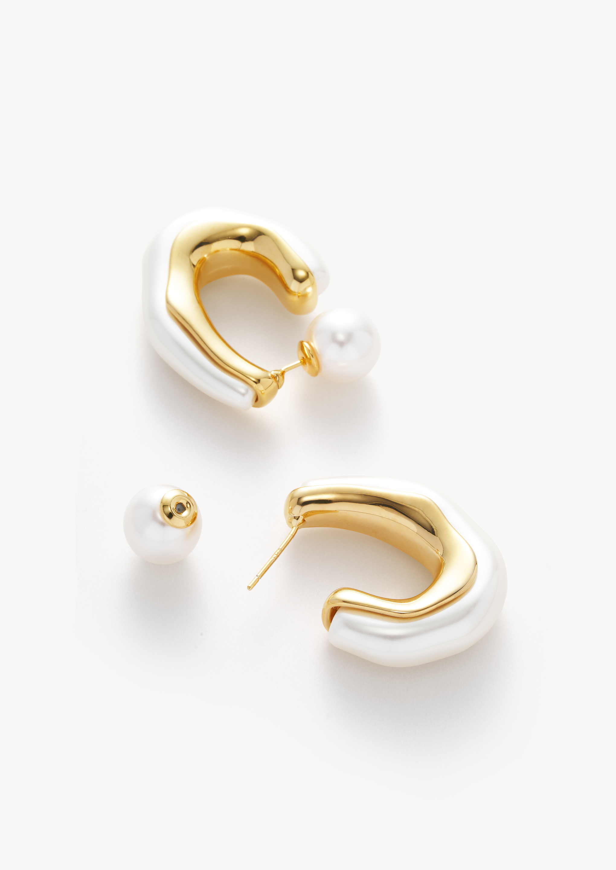 Pearl Hoop Statement Earrings