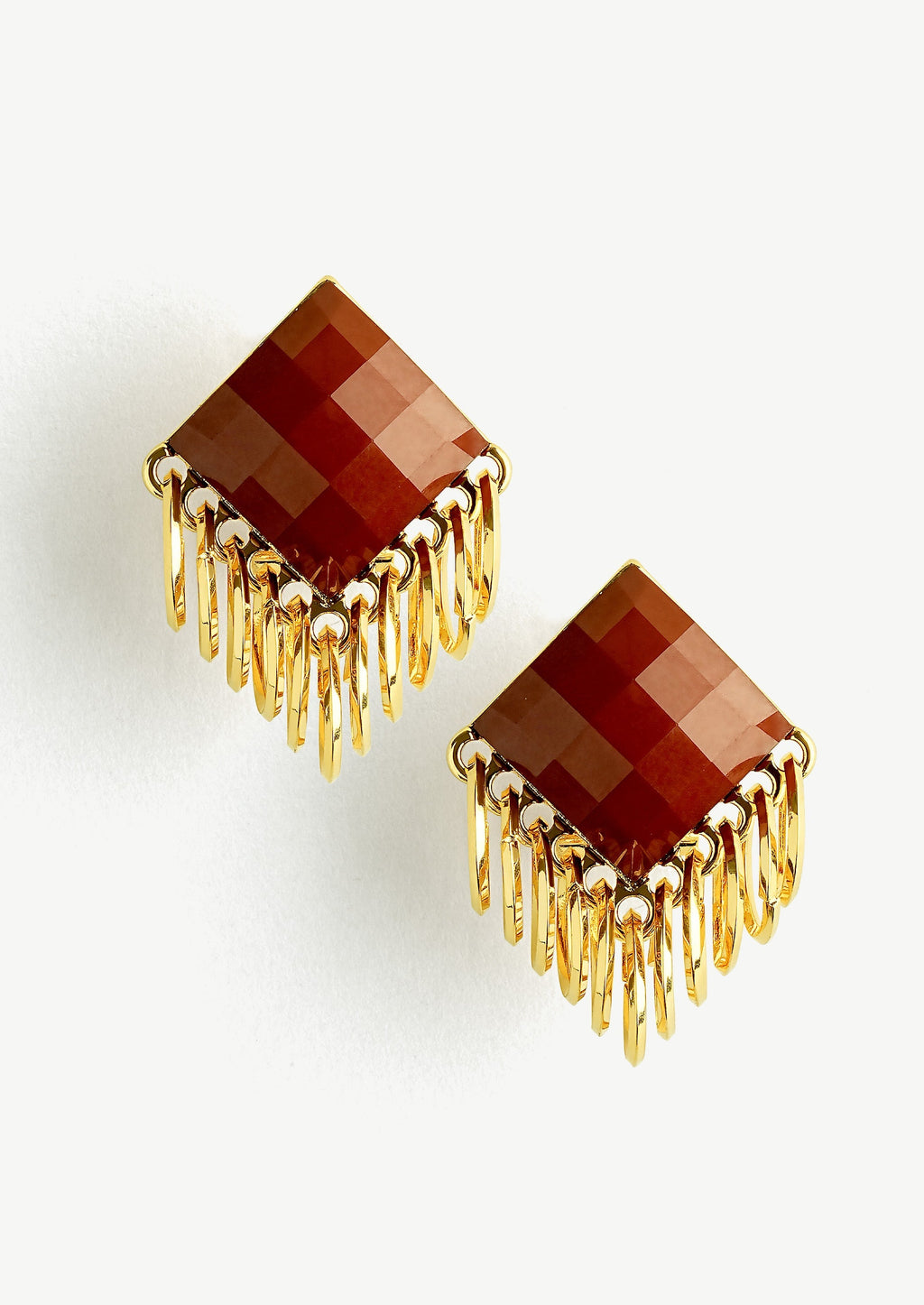 Plaid Oversized Stud Earrings
