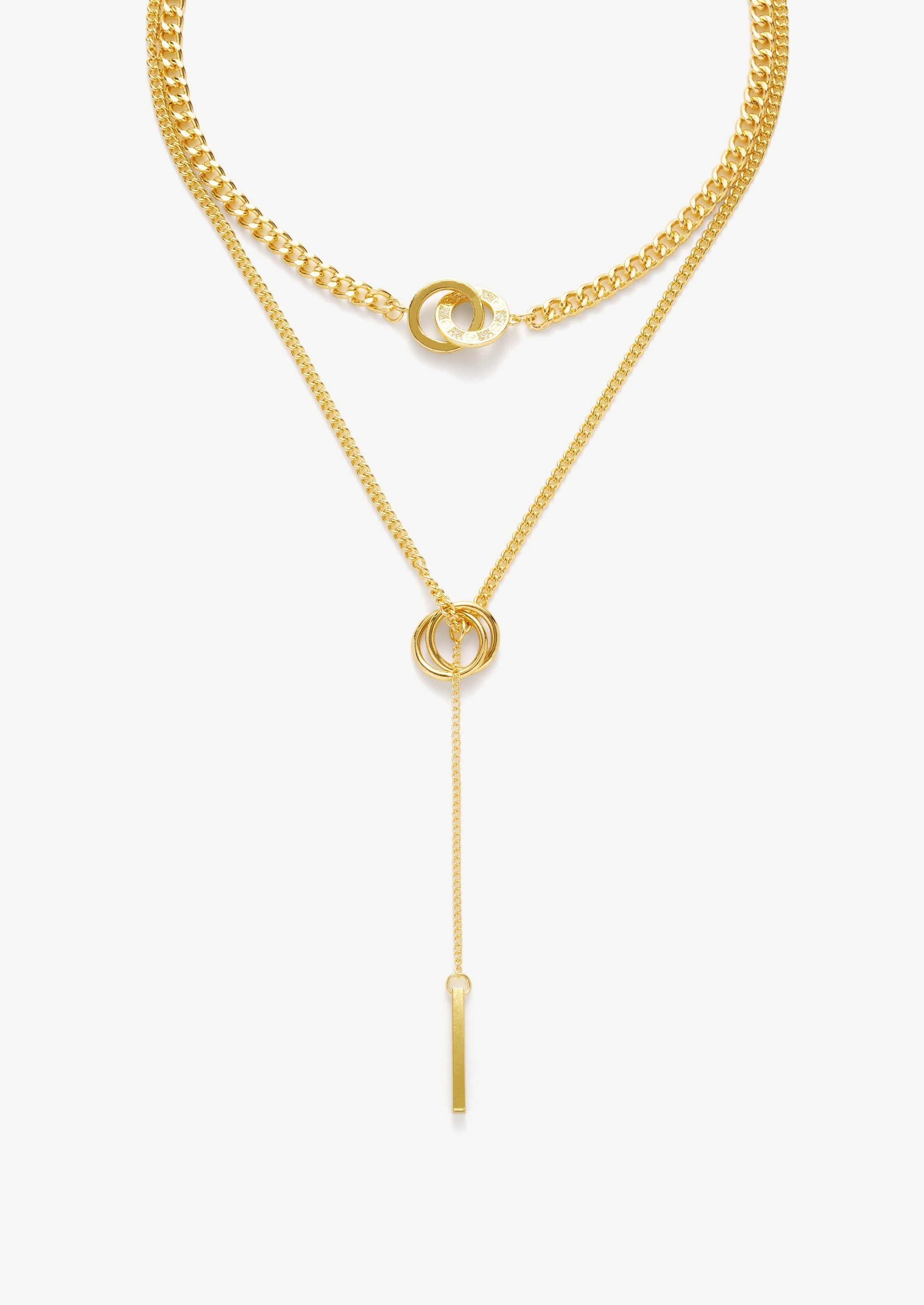 Layered Gold Chain Necklace