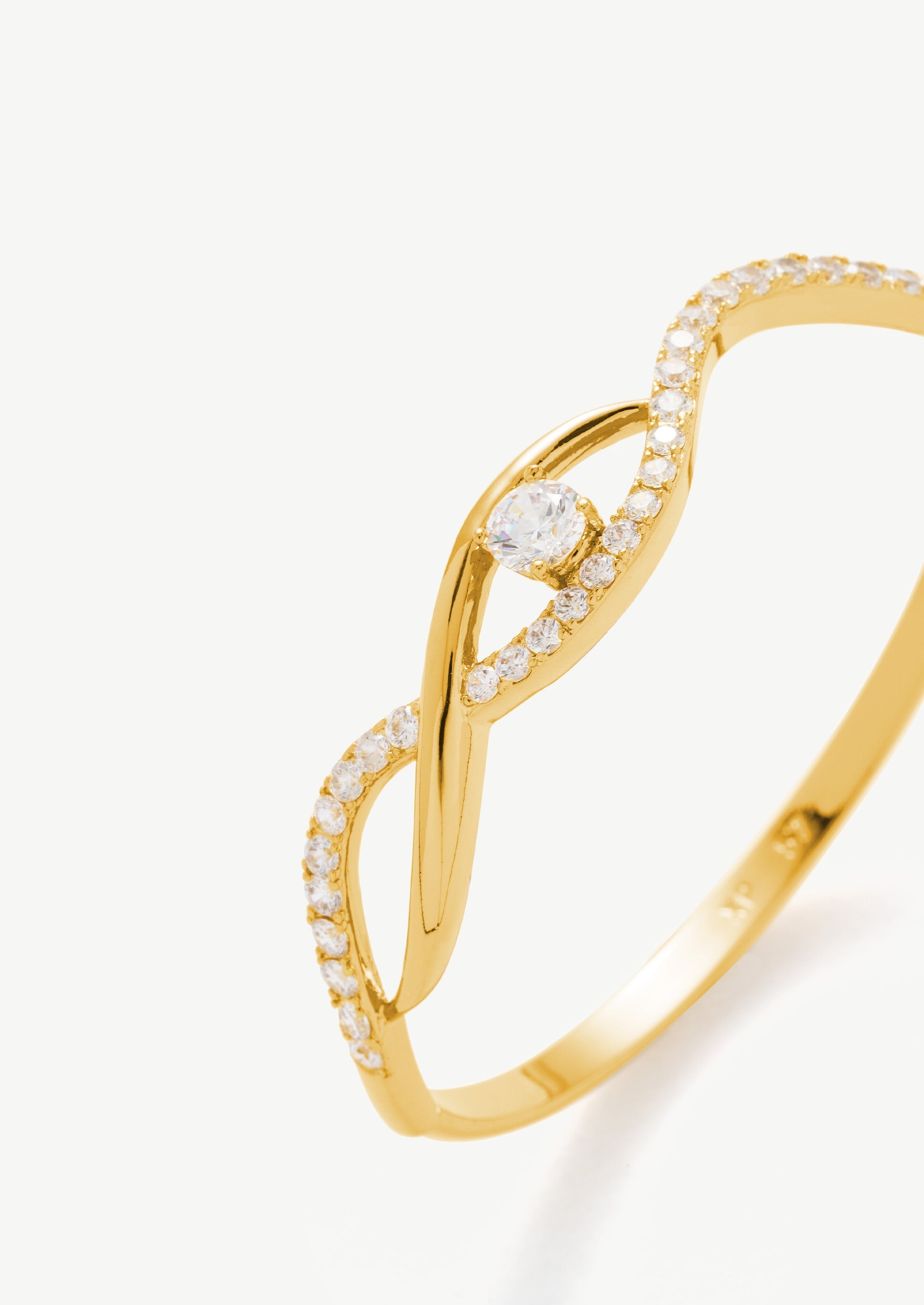 Curved Eye Bangle Bracelet