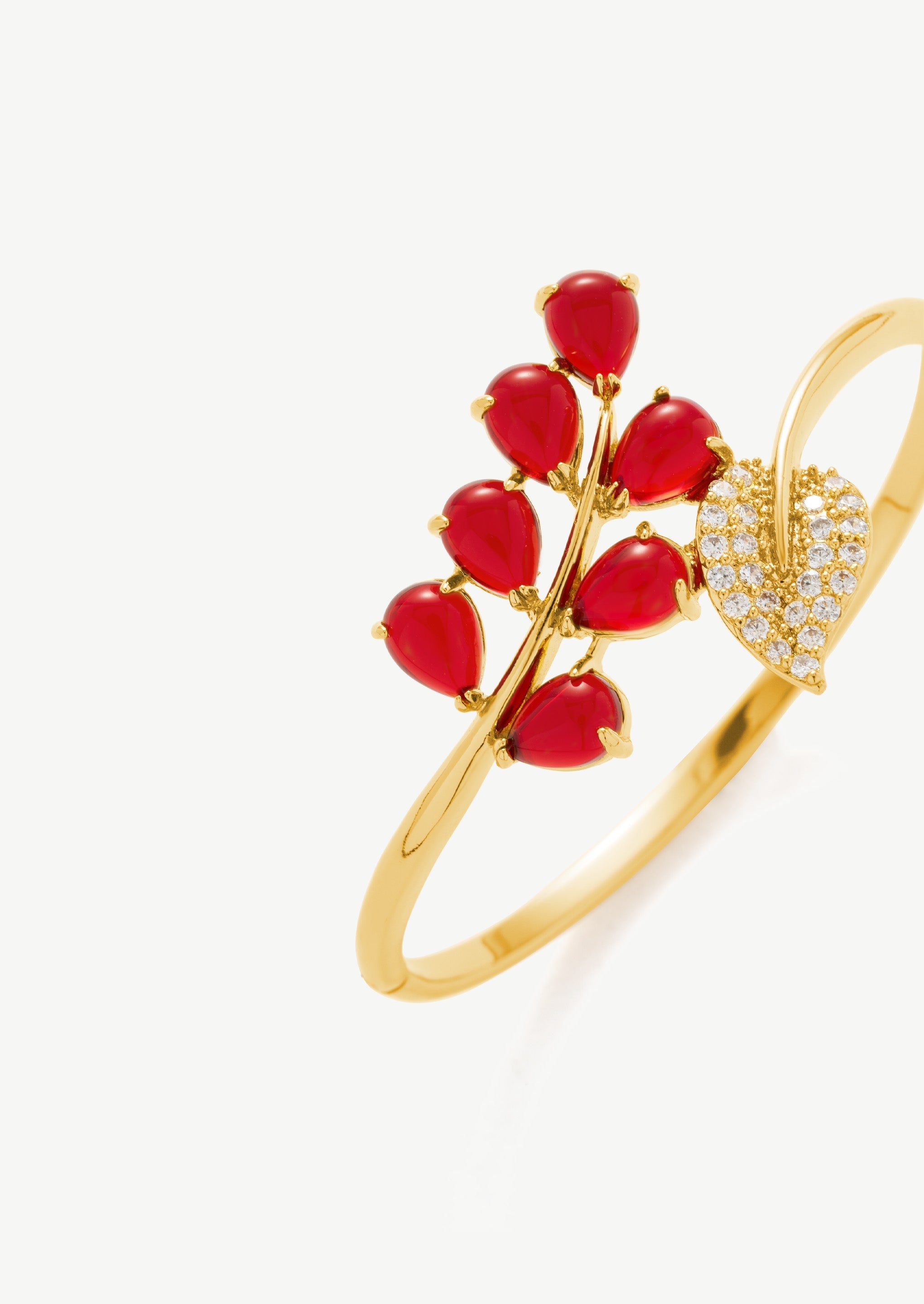 Red Berry Bangle Bracelet