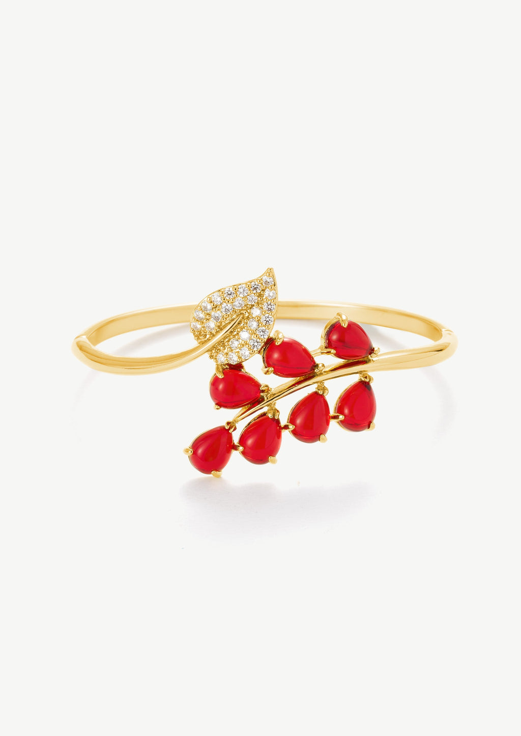 Red Berry Bangle Bracelet
