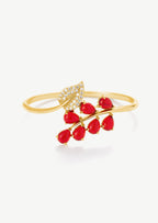 Red Berry Bangle Bracelet