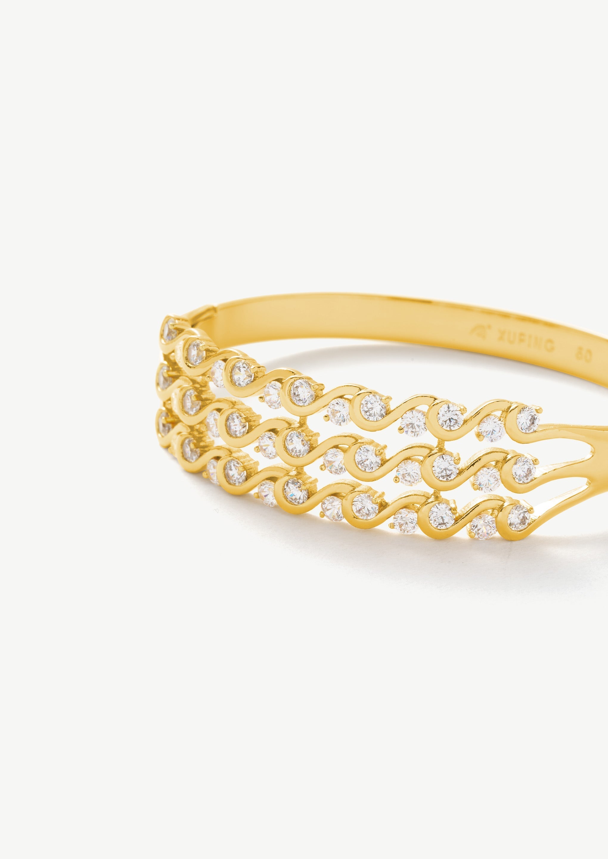 Ripple Wave Bangle Bracelet