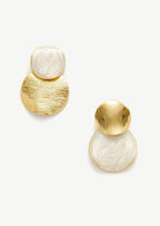 Overlapping Disc Stud Earrings