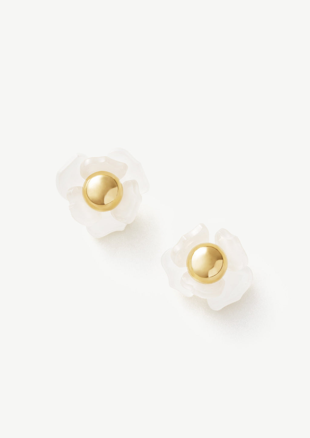 Flower Translucent Gold Earrings