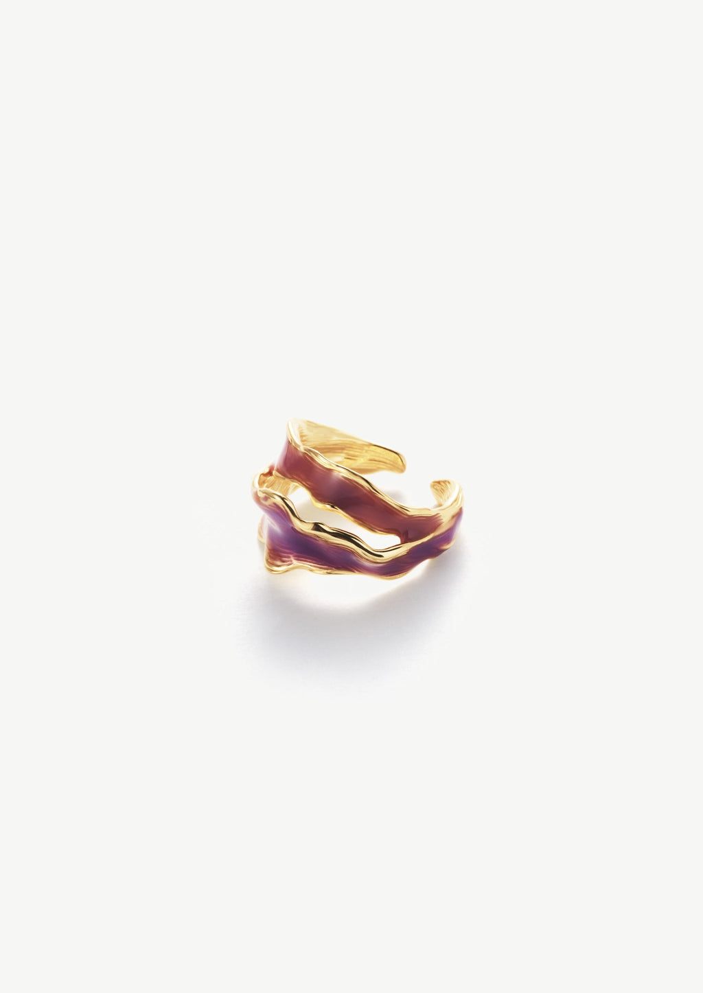 Violet Ripple Gold Ring
