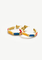 Colorful Enamel Hoop Earrings