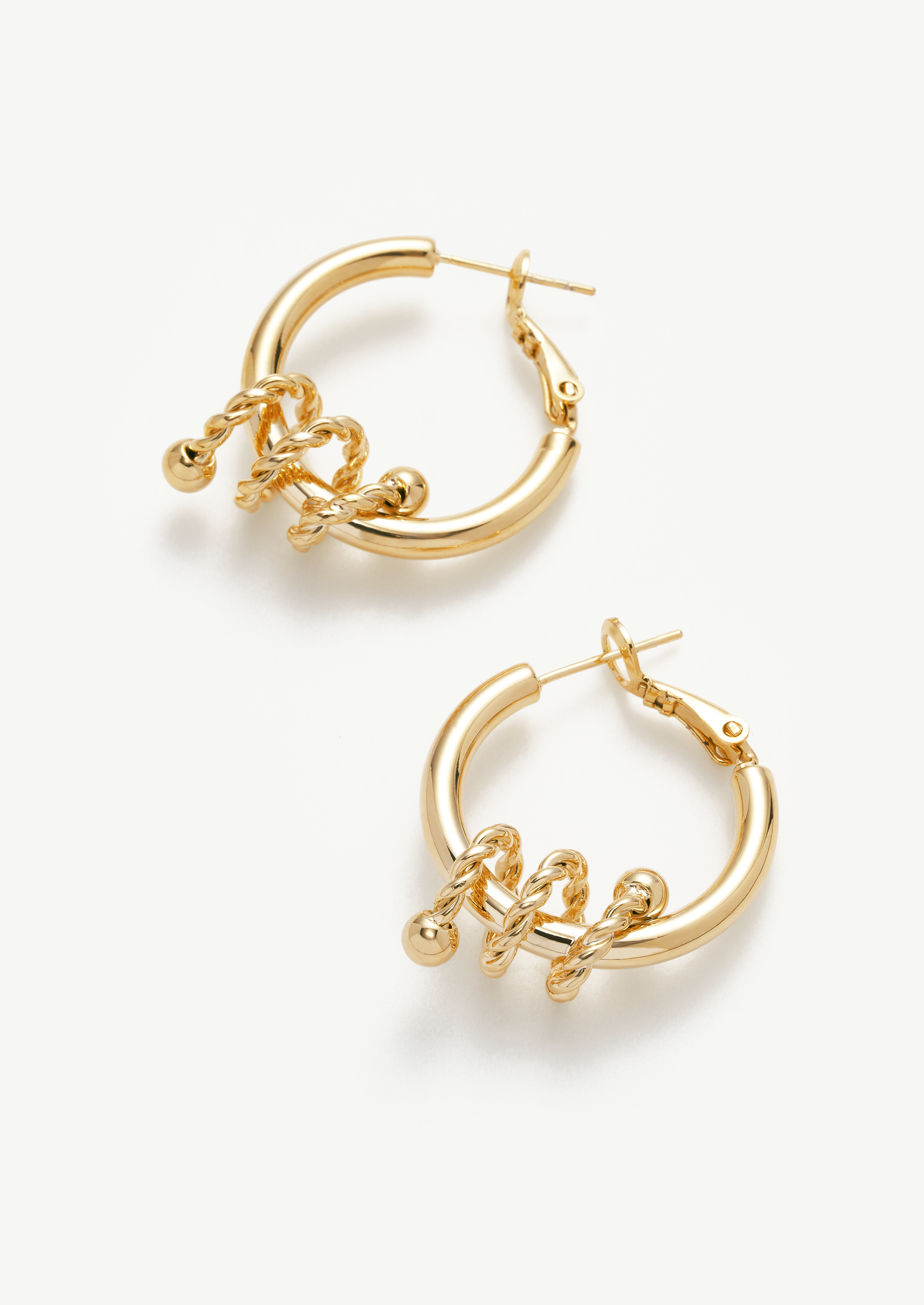 Twisted Metal Hoop Earrings