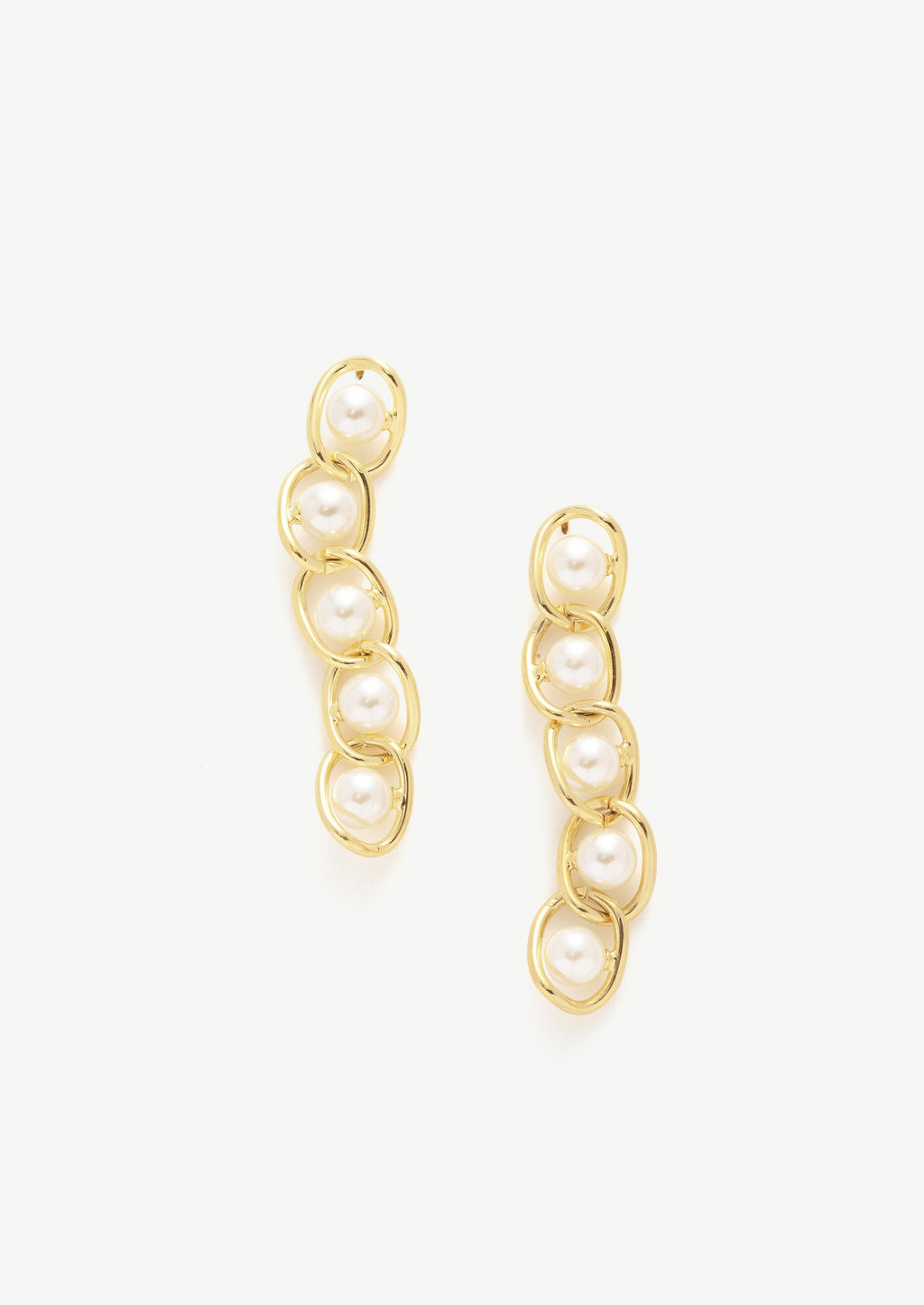 Pearl Chain Drop Earrings