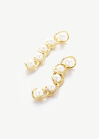 Pearl Chain Drop Earrings