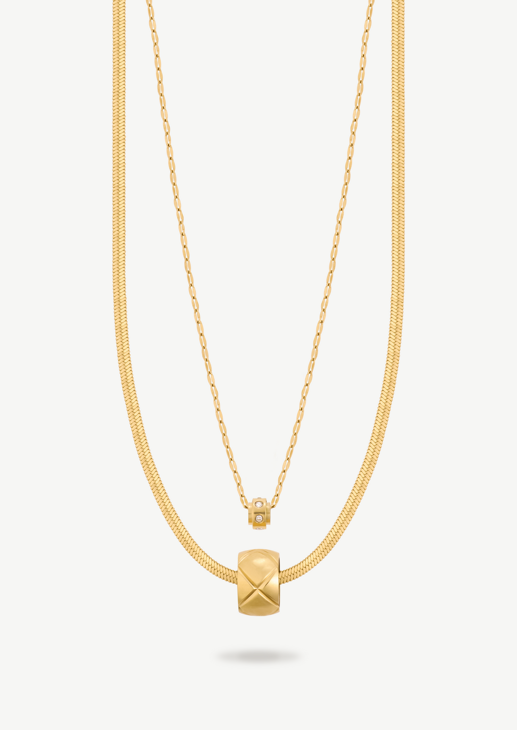 Layered Ring Necklace