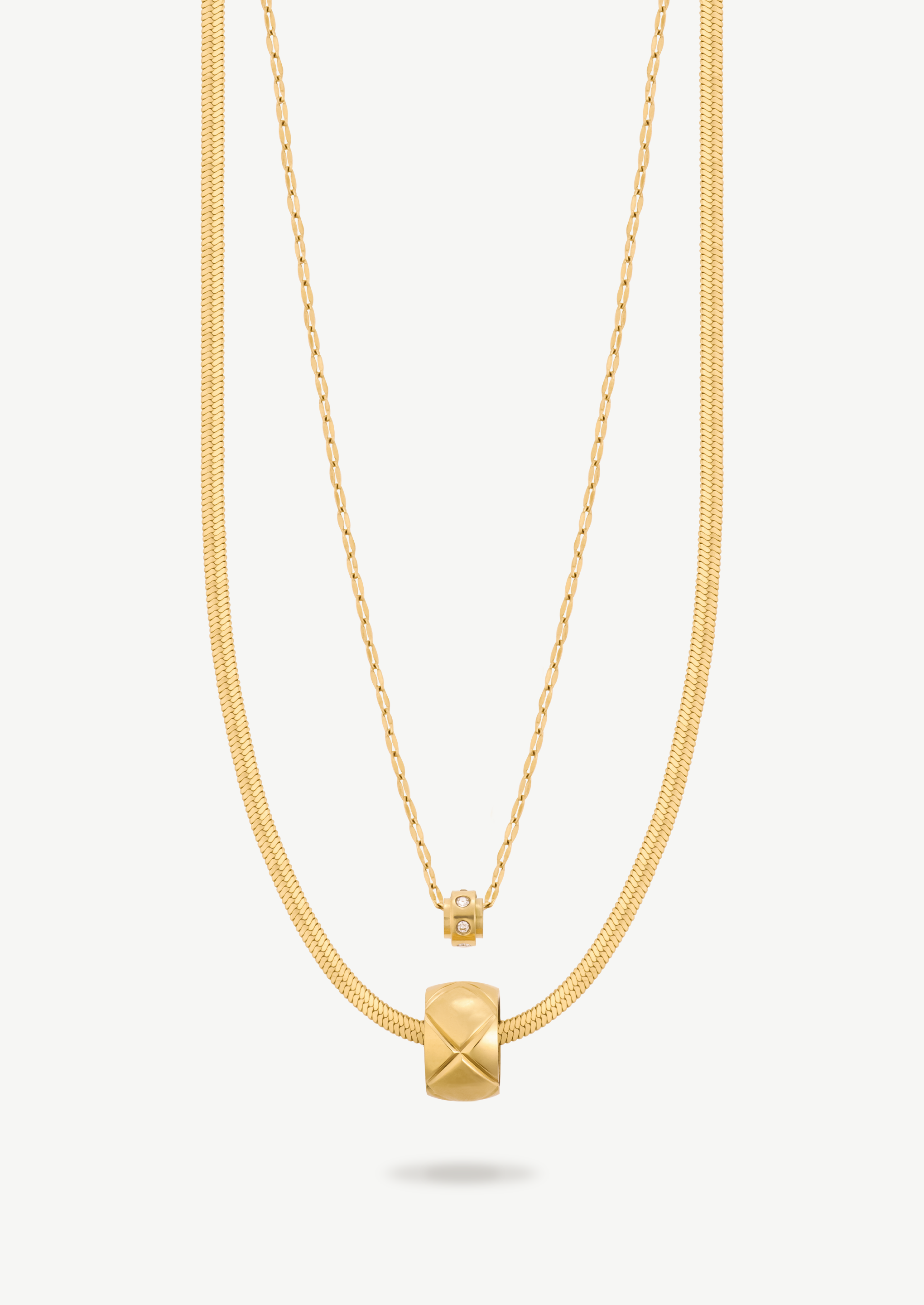 Layered Ring Necklace