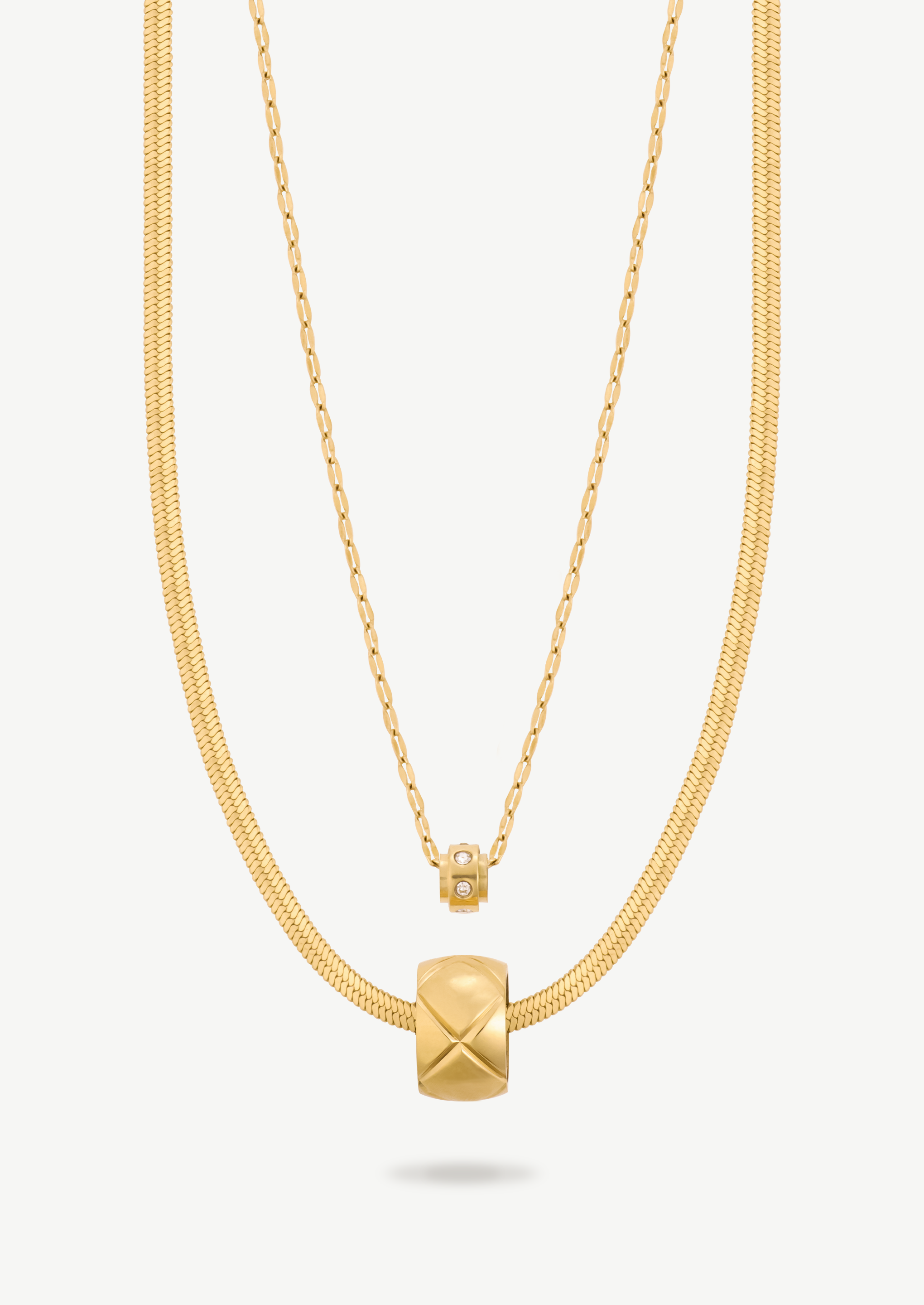 Layered Ring Necklace