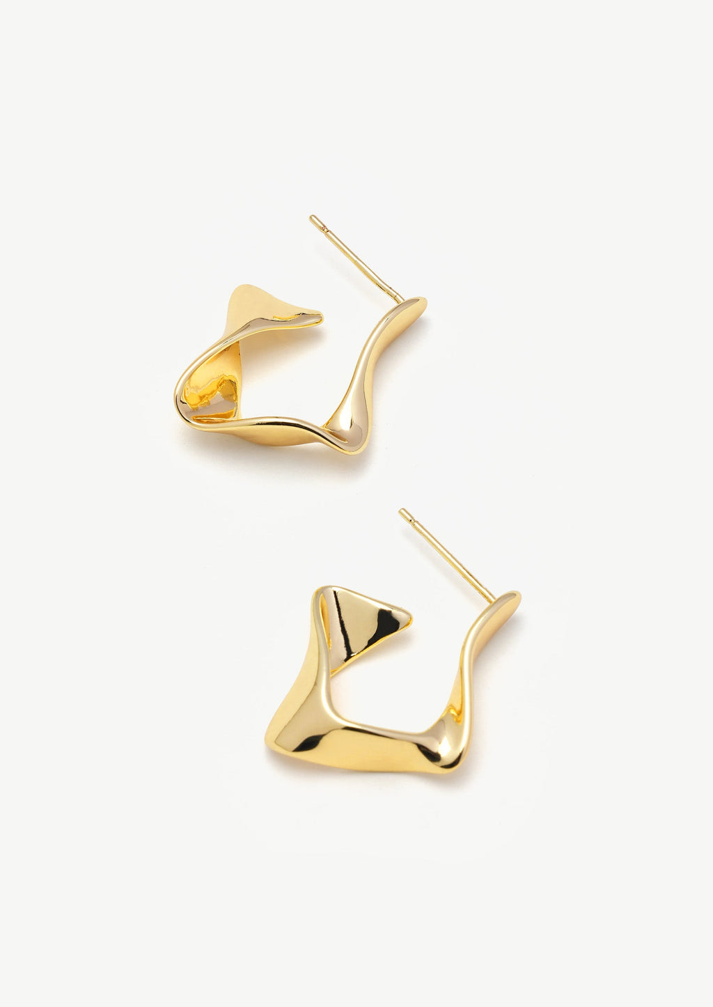 Molten Twisted Hoop Earrings