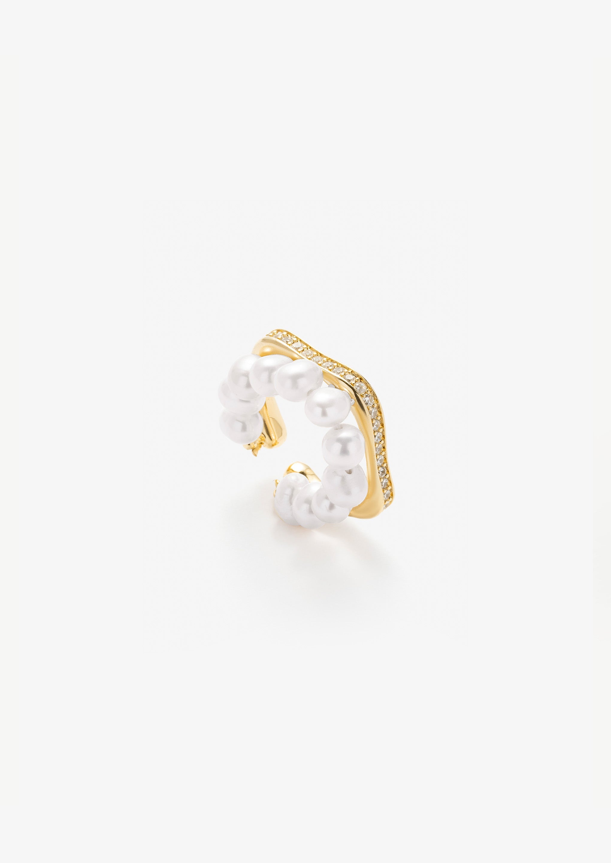 Pearl Double Stacking Ring