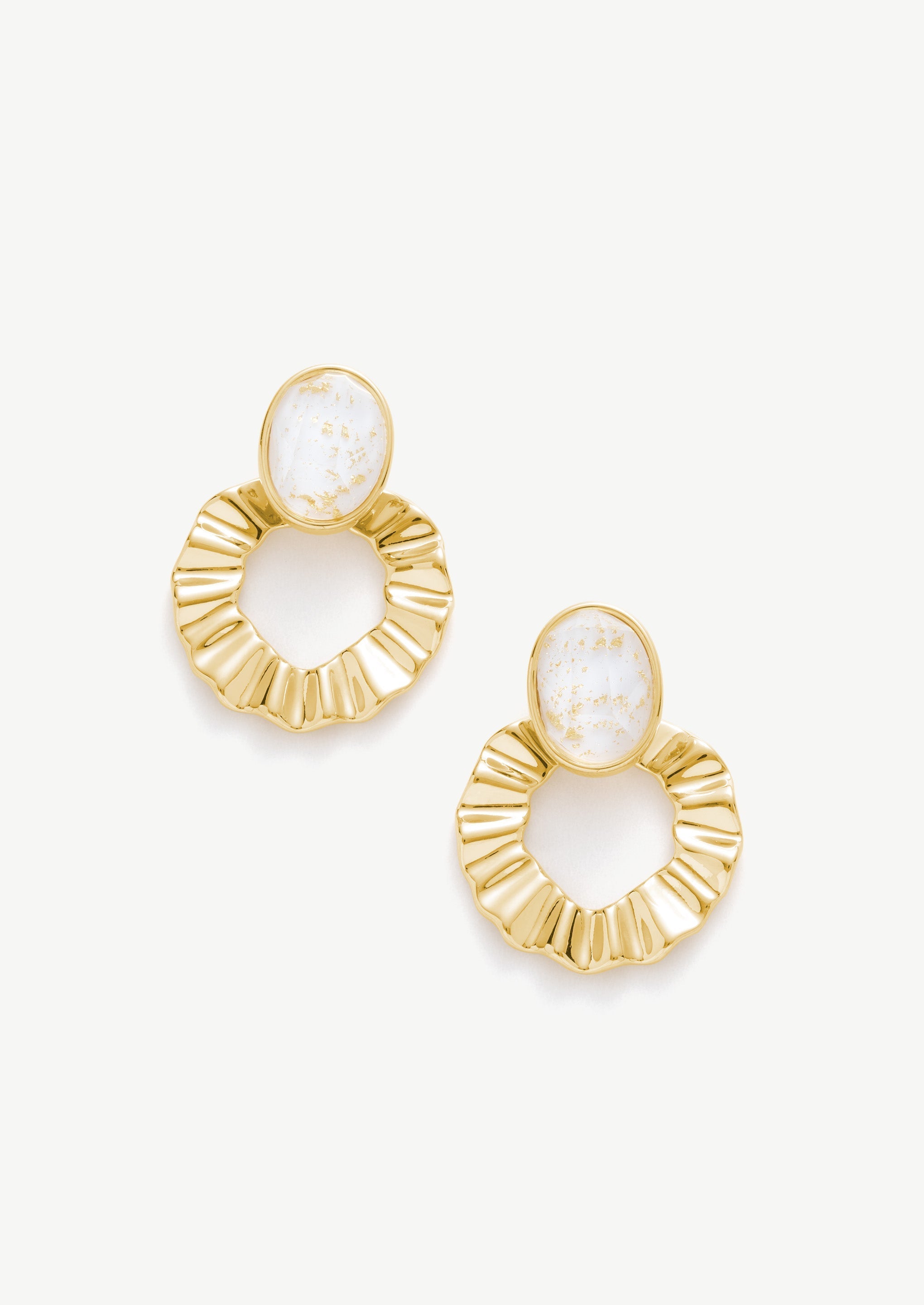 Baroque Textured Statement Earrings