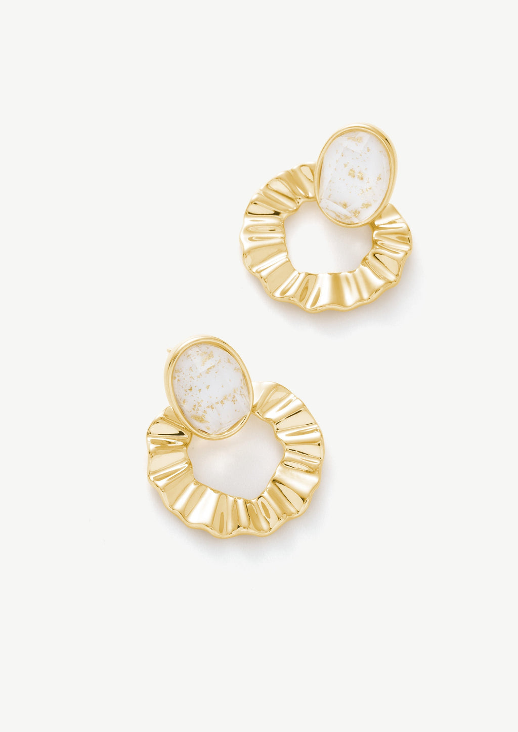 Baroque Textured Statement Earrings