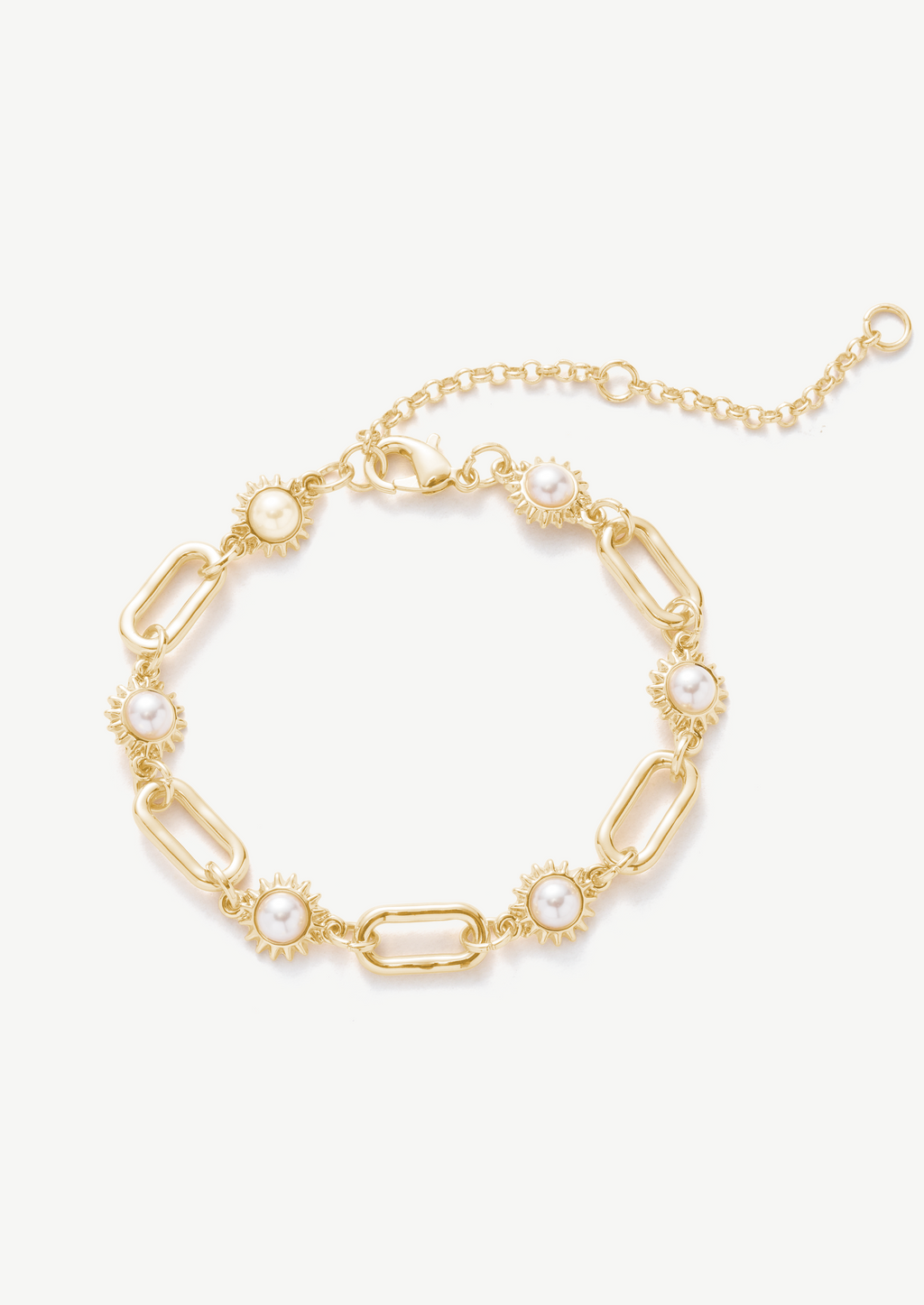Pearl Gold Link Bracelet