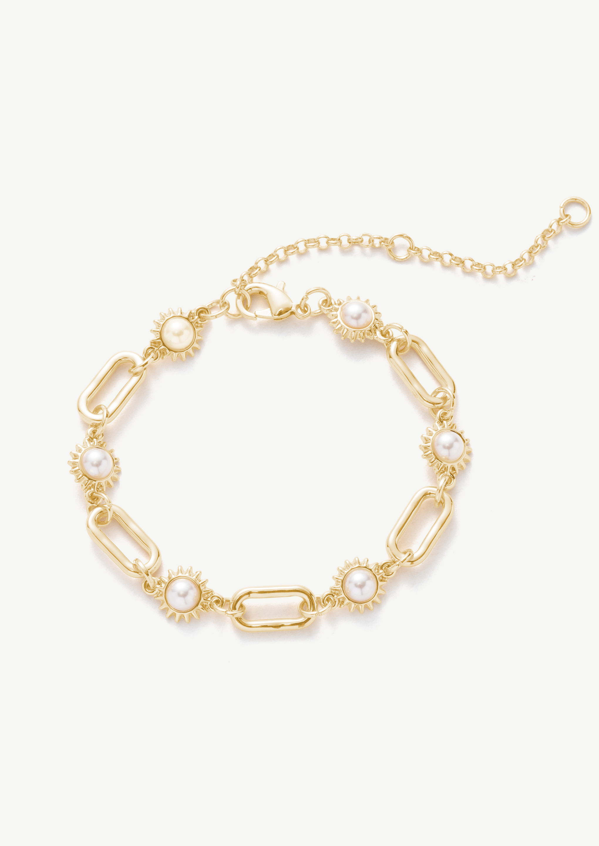 Pearl Gold Link Bracelet