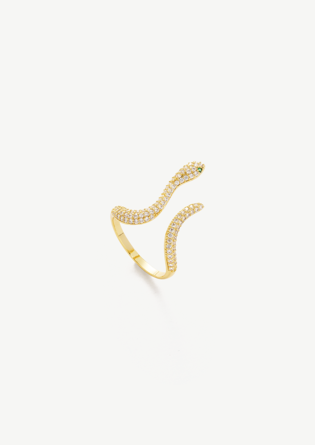 Pave Snake Open Ring