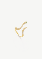 Pave Snake Open Ring