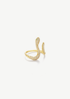 Pave Snake Open Ring