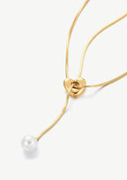 Heart Pearl Pendant Necklace