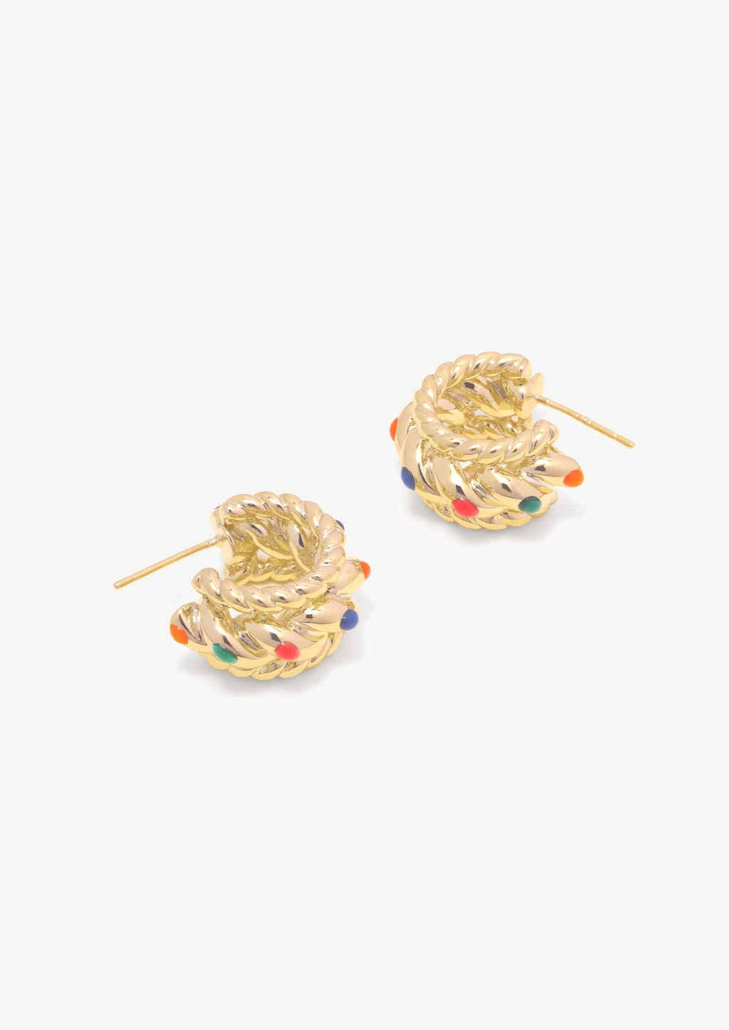 Polka Dot Hoop Earrings