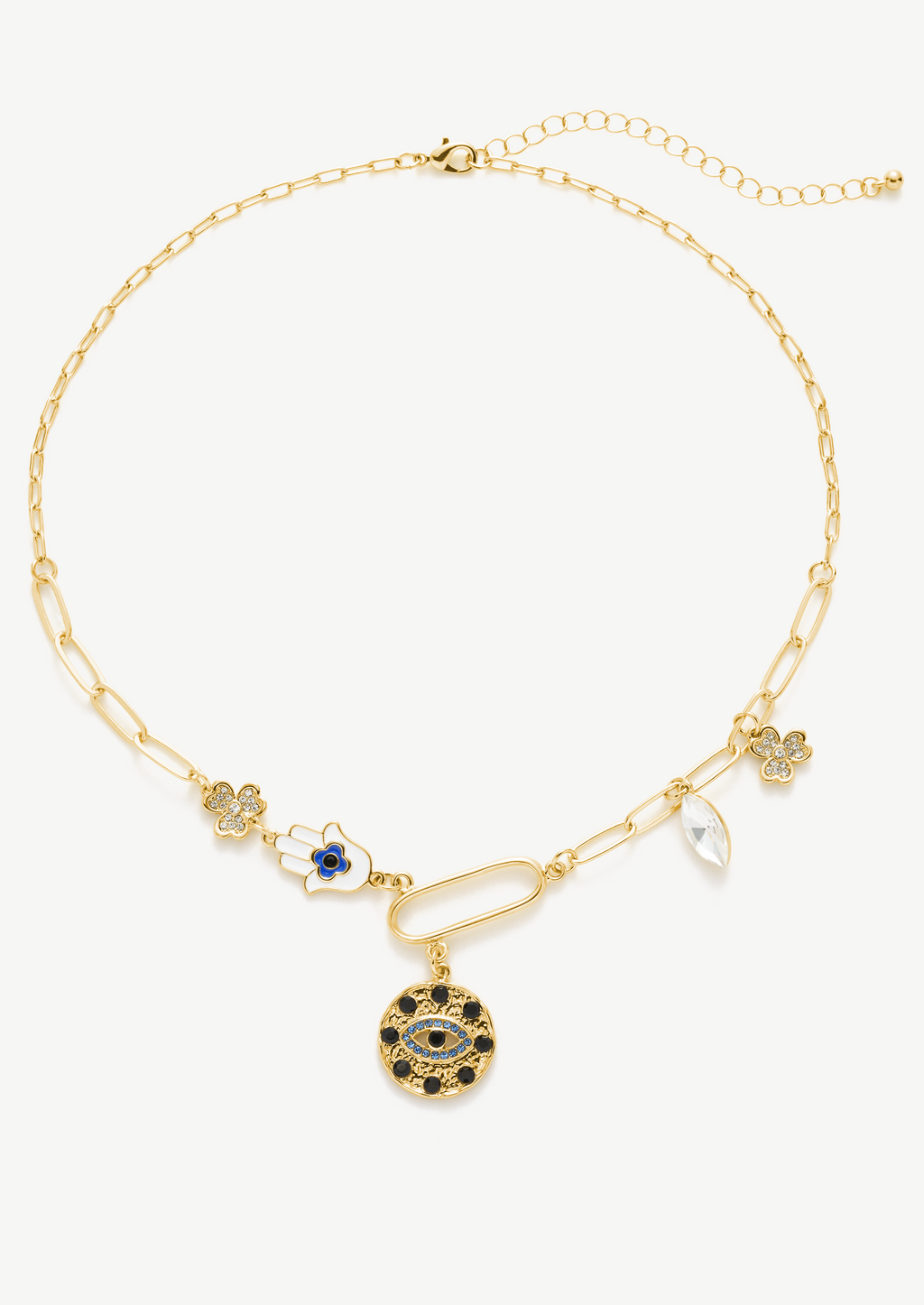 Evil Eye Charm Chain Necklace