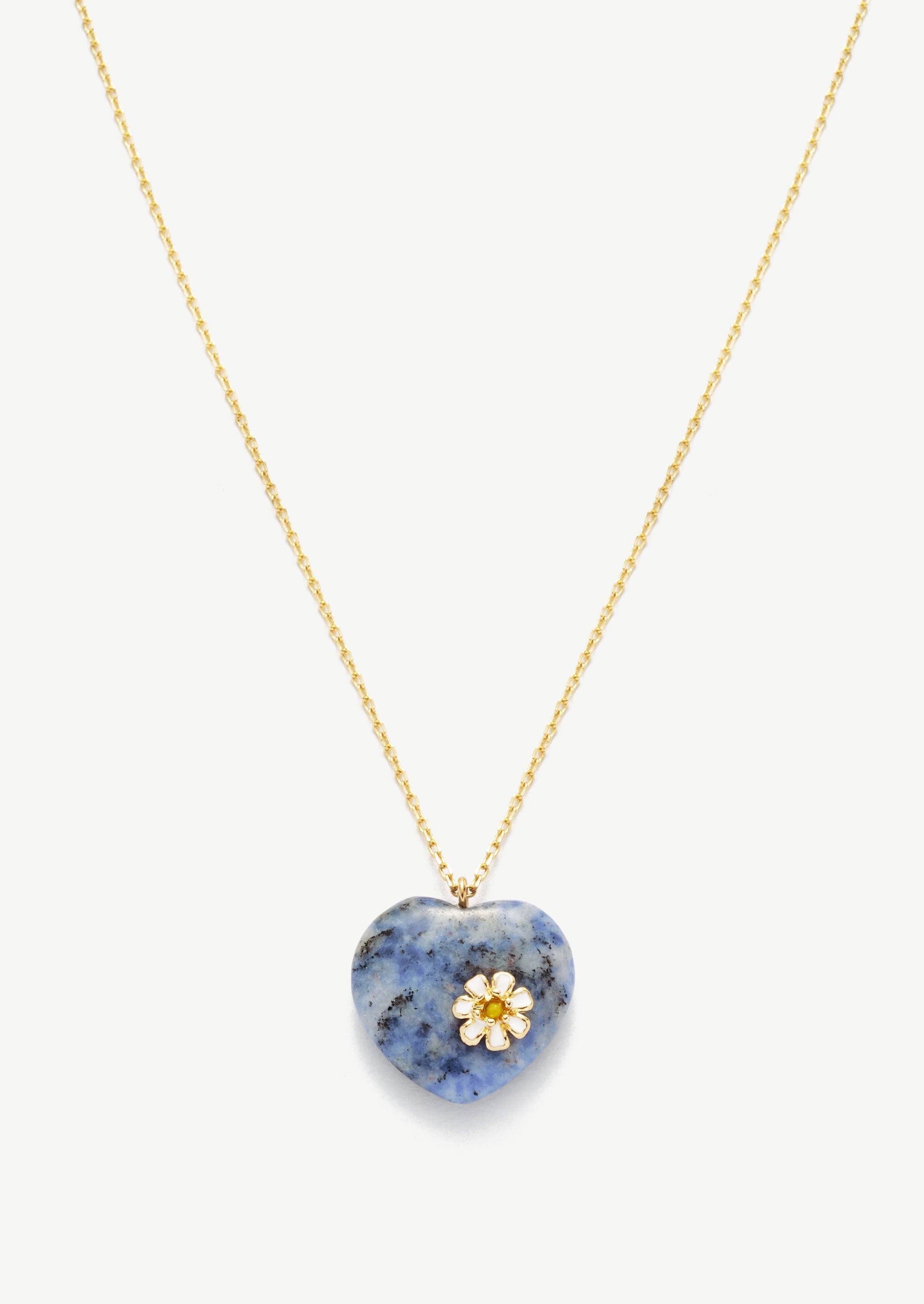 Blue Heart Pendant Necklace