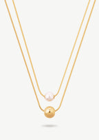 Pearl Double Chain Necklace