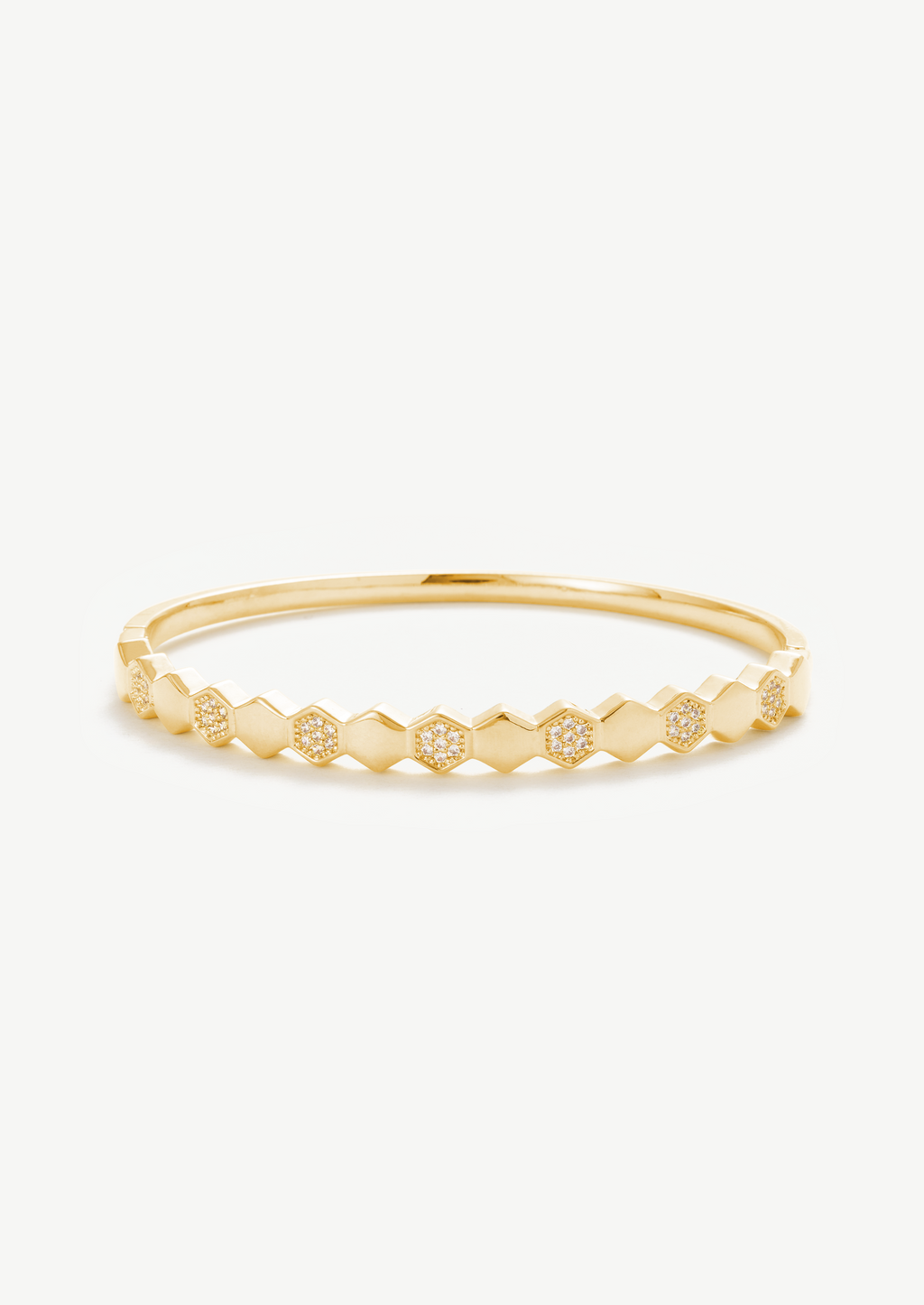 Geometric Sparkle Bangle Bracelet